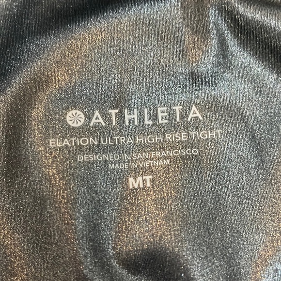 Athleta Elation Ultra High Rise Shimmer Tight Size Medium Tall - Picture 4 of 16